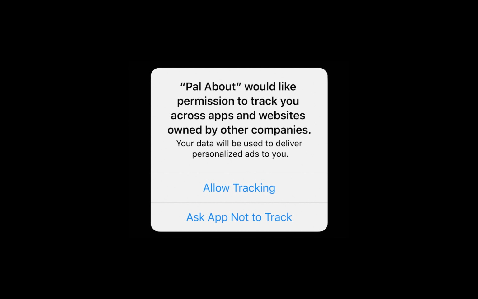 iOS 14 Ad Tracking Request