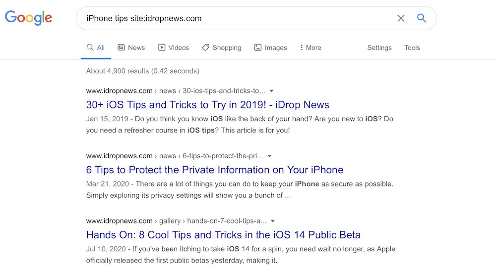 Site iDrop News iPhone Tips