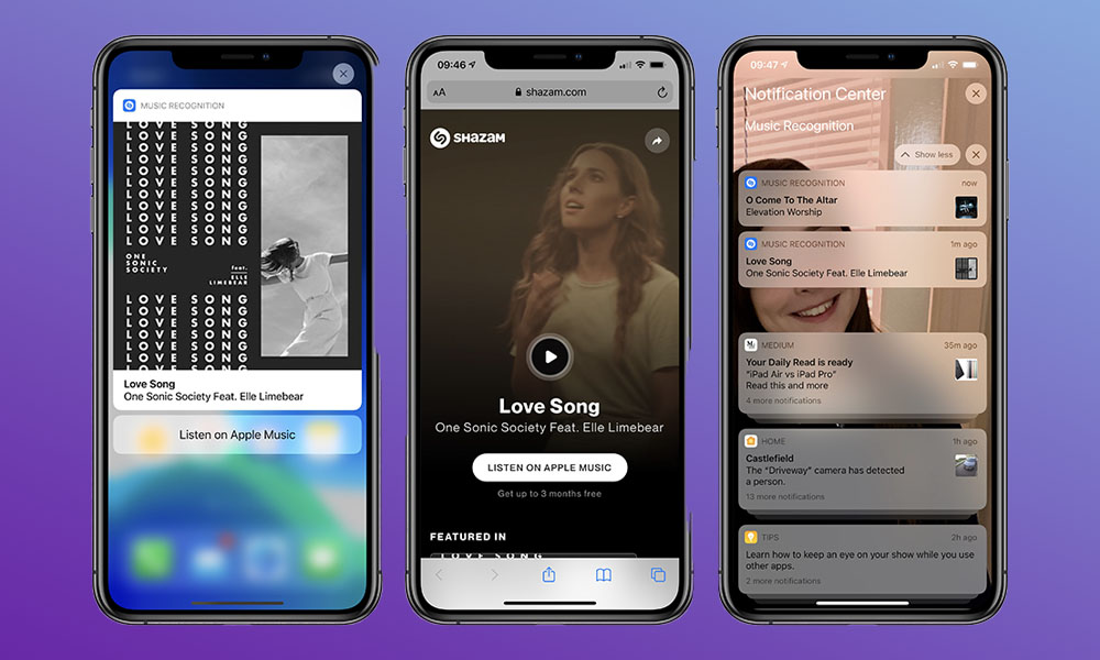iOS 14.2 Shazam Screens