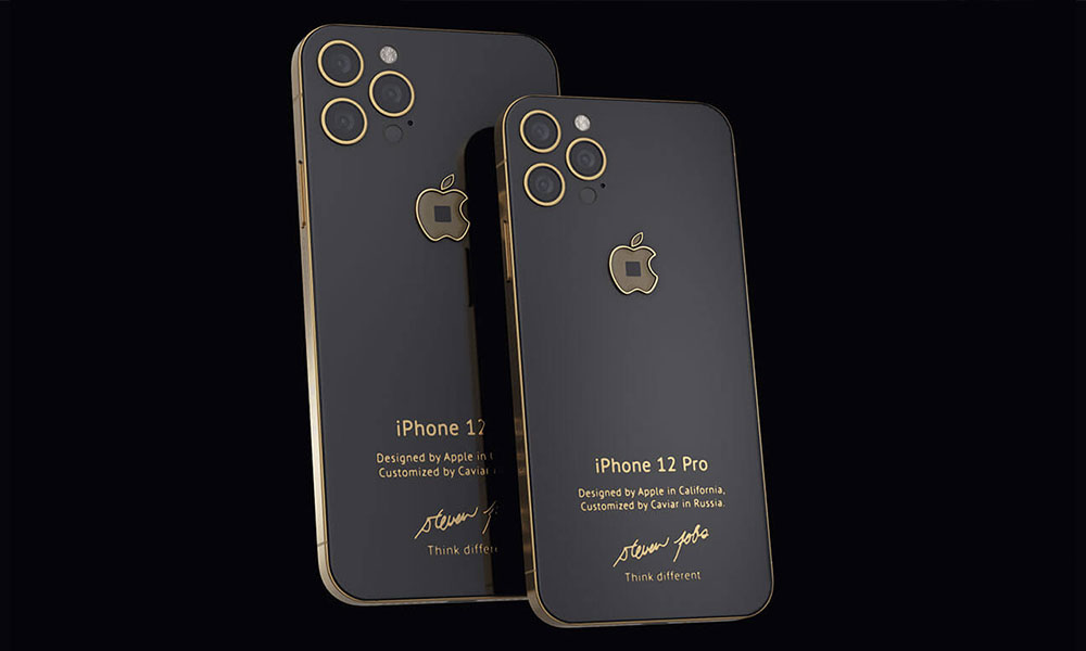 Caviar iPhone 12 Pro Jobs 4 Gold Pair