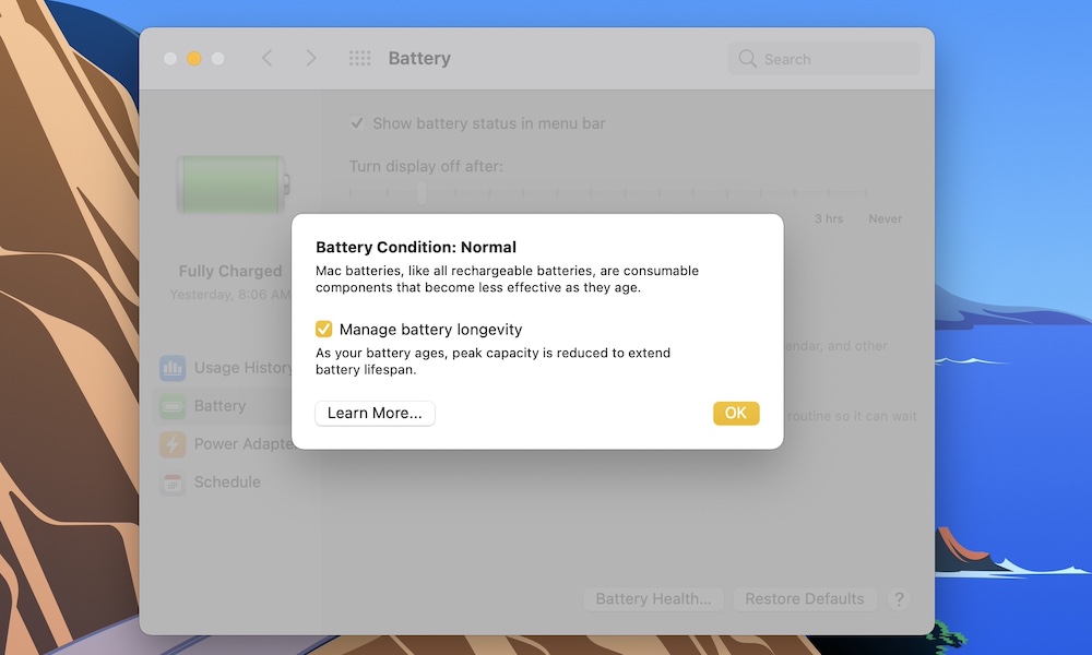 Battery Health MacBook Manage Battery Longevity