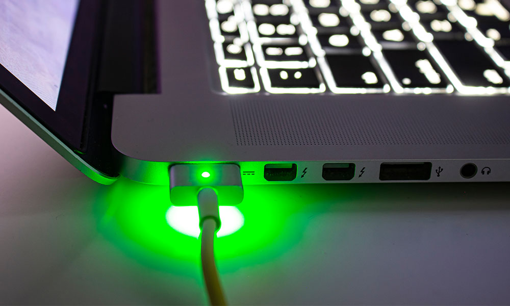 MacBook Pro glowing MagSafe Connector