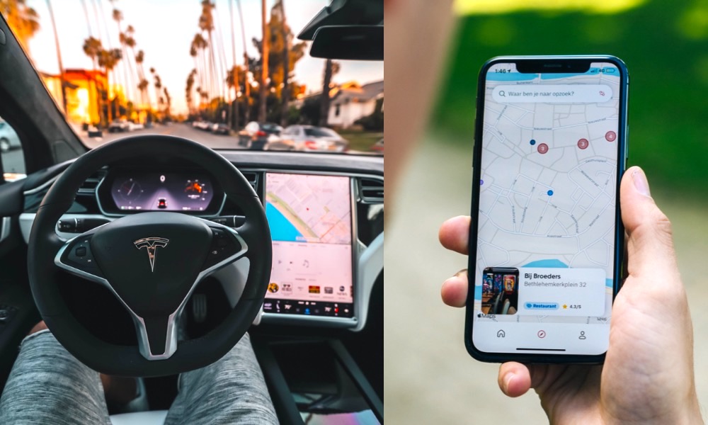 Tesla and iPhone