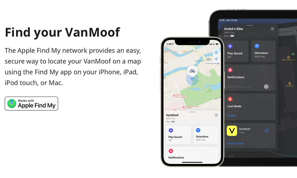 Find Your VanMoof with Apple Find My Logo