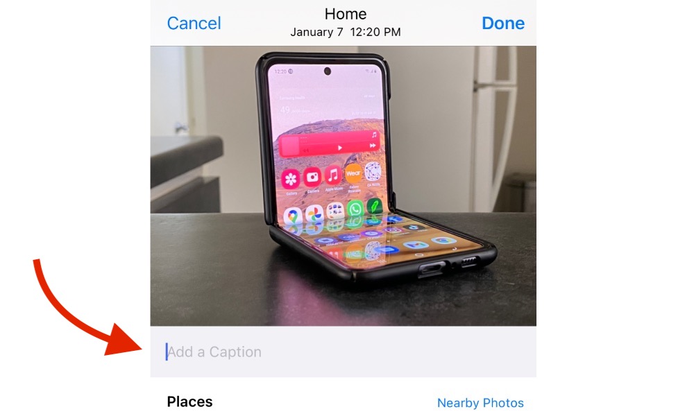 Add a Caption to Photos and Videos in iOS 14