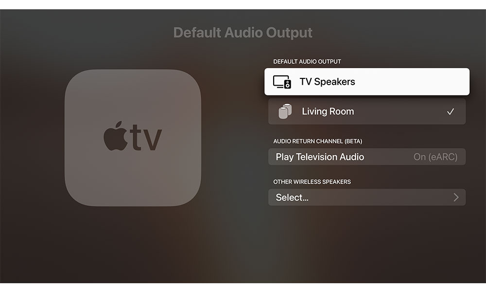Apple TV 4K Default Audio Output