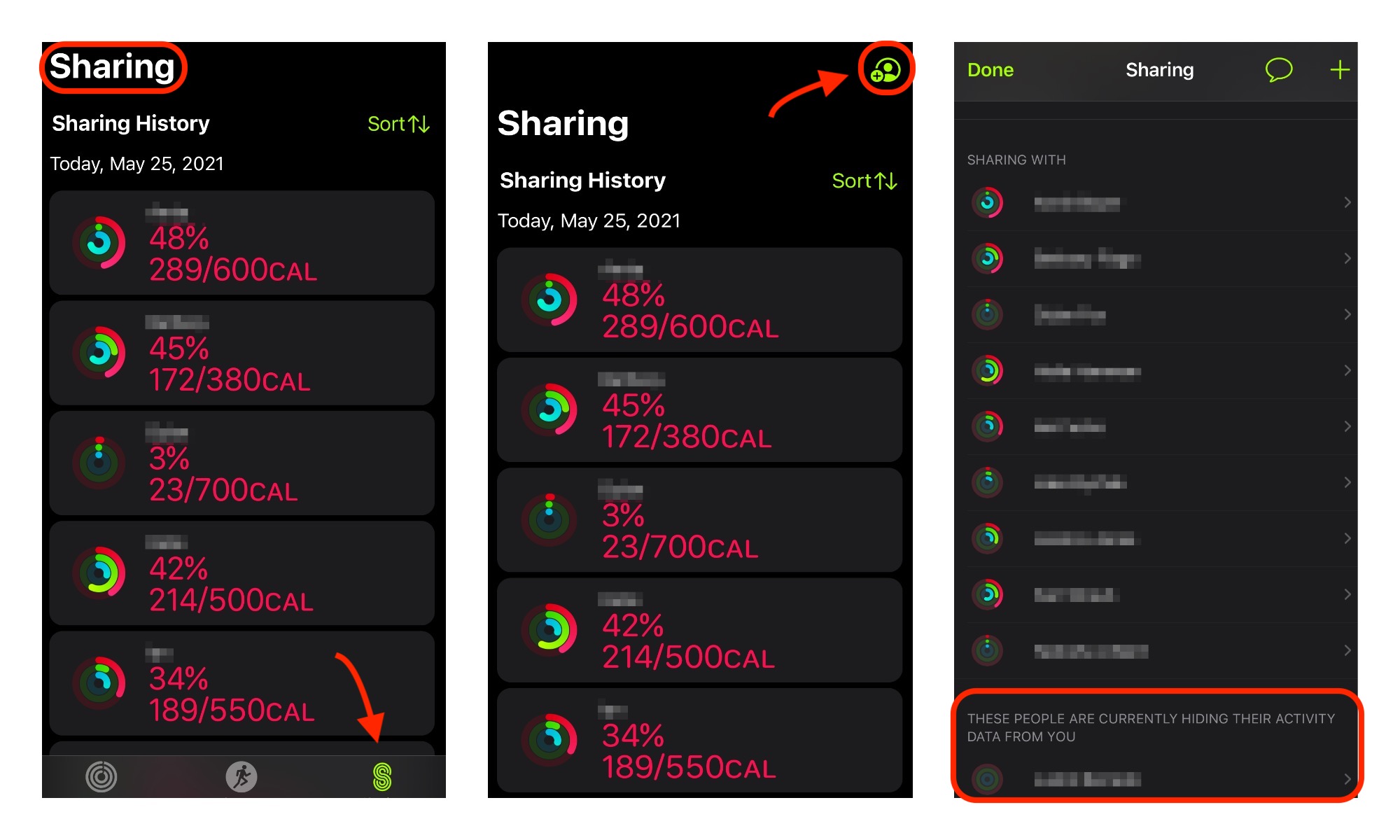 How to See Whos Hiding Their Activity Data and Sharing History from You on Apple Watch