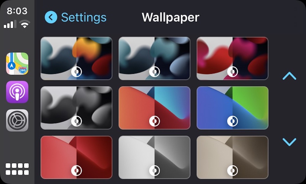 iOS 15 CarPlay Themes and Wallpapers