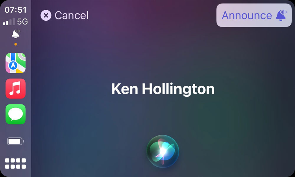 iOS 15 CarPlay Announce Messages Toggle