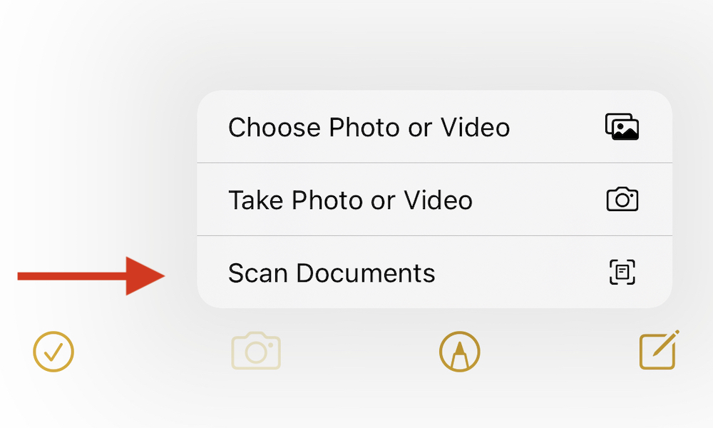 Scan Documents in the Notes App on iPhone