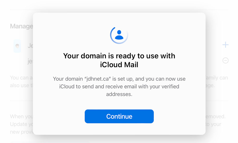 iCloud Custom Email Domain Setup 3