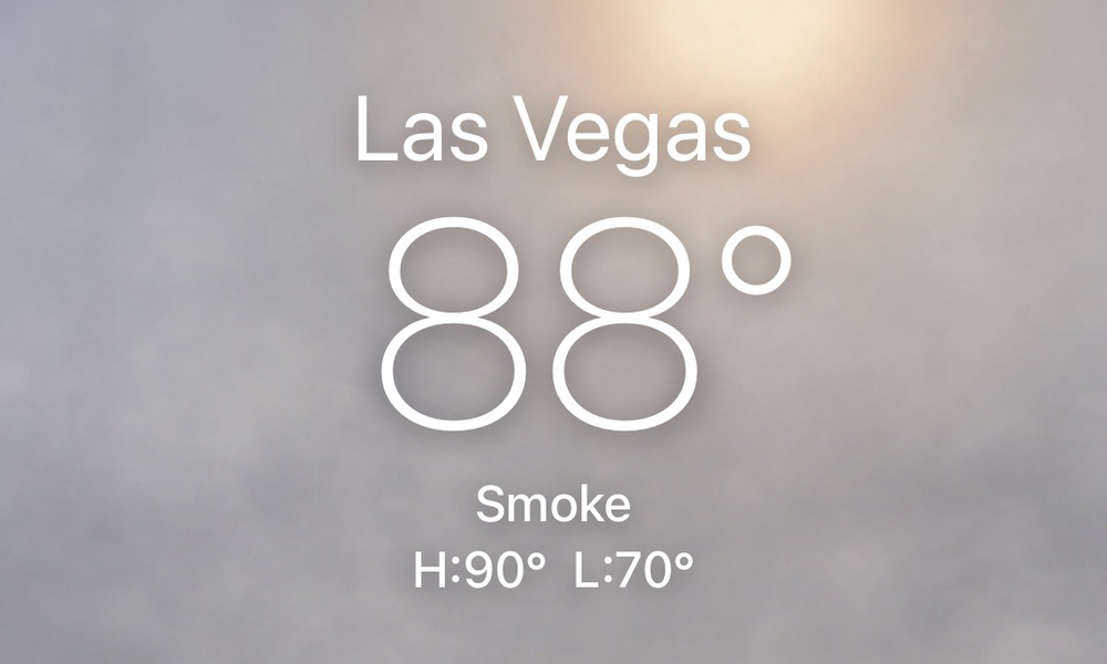 iOS 15 New Weather Animations Smoke Las Vegas
