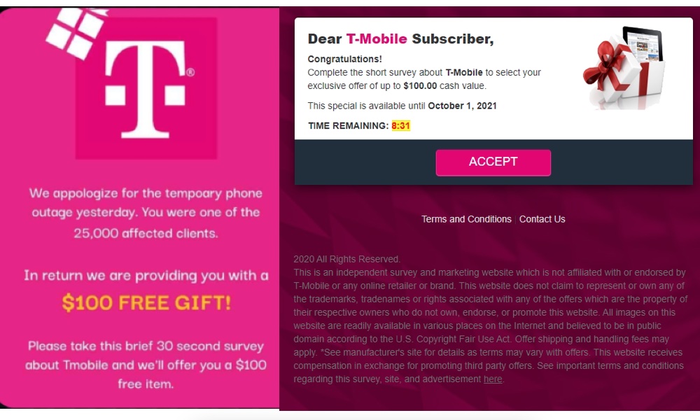 T Mobile Scam Text