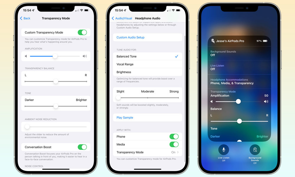 AirPods Pro Conversation Boost Hearing Options
