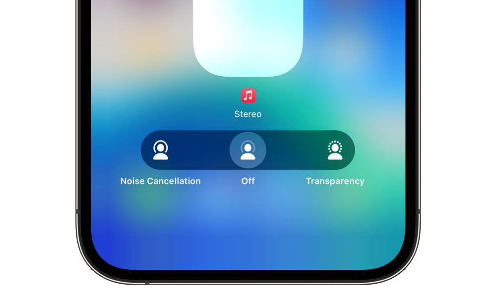 AirPods Pro ANC Settings iPhone Control Centre