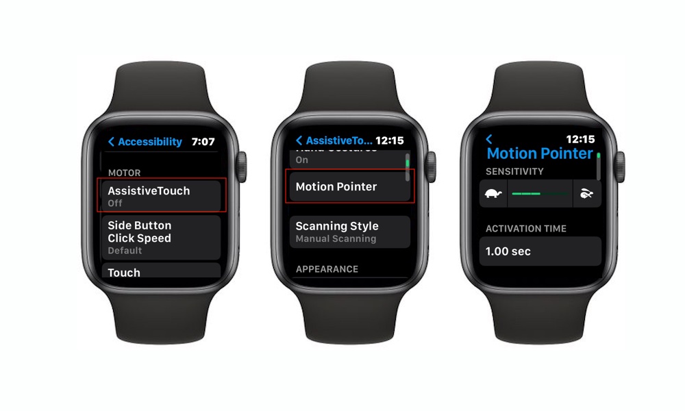 Edit Motion Pointer Apple Watch