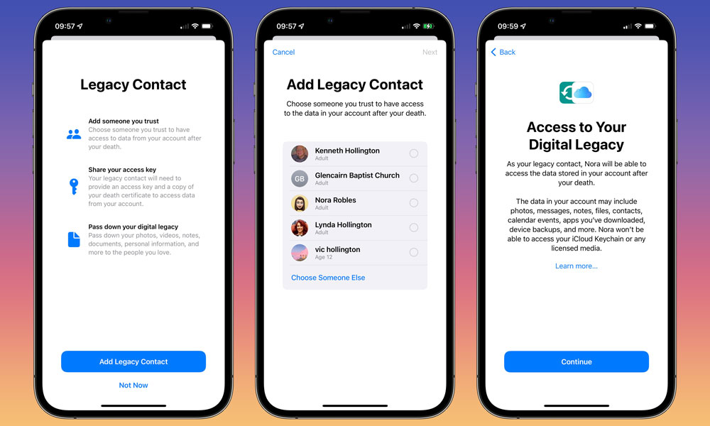 Legacy Contact in iOS 15.2 beta 2