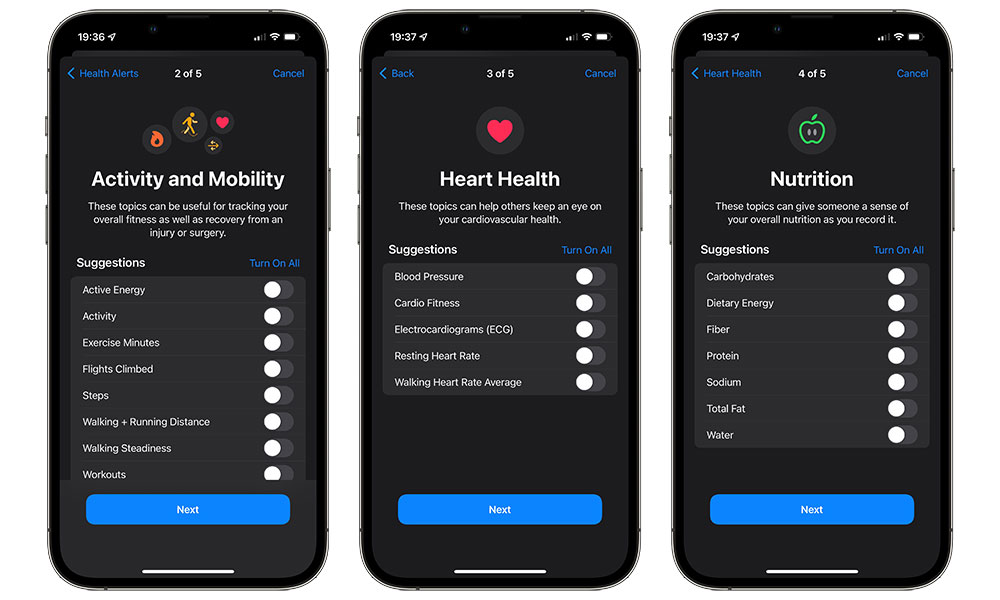 iOS 15 Health Sharing 2
