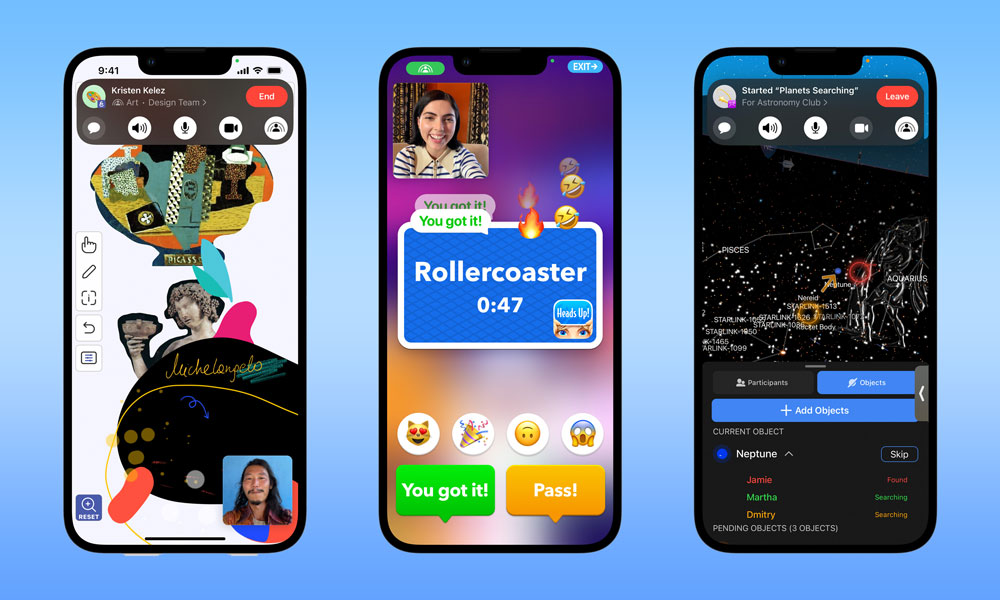 Apple SharePlay apps preview