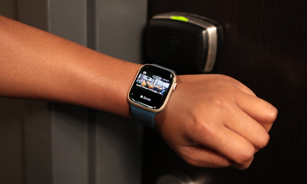 Hyatt Hotels Digital Room Key on Apple Watch