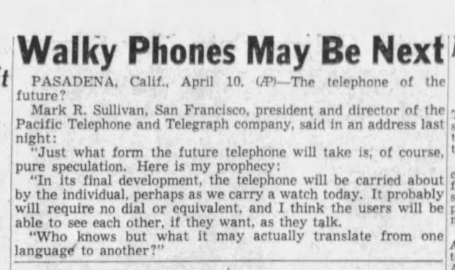 Smartphone Prophecy 1950s