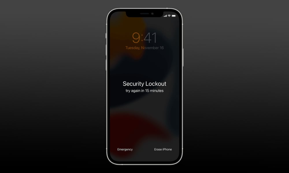 Erase iPhone from Lock Screen in iOS 15.2
