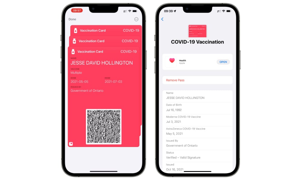 Remove old COVID 19 Vaccination Card from Wallet