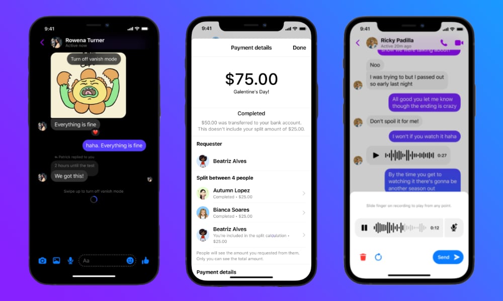 Facebook Messenger for iPhone new features Feb 2022