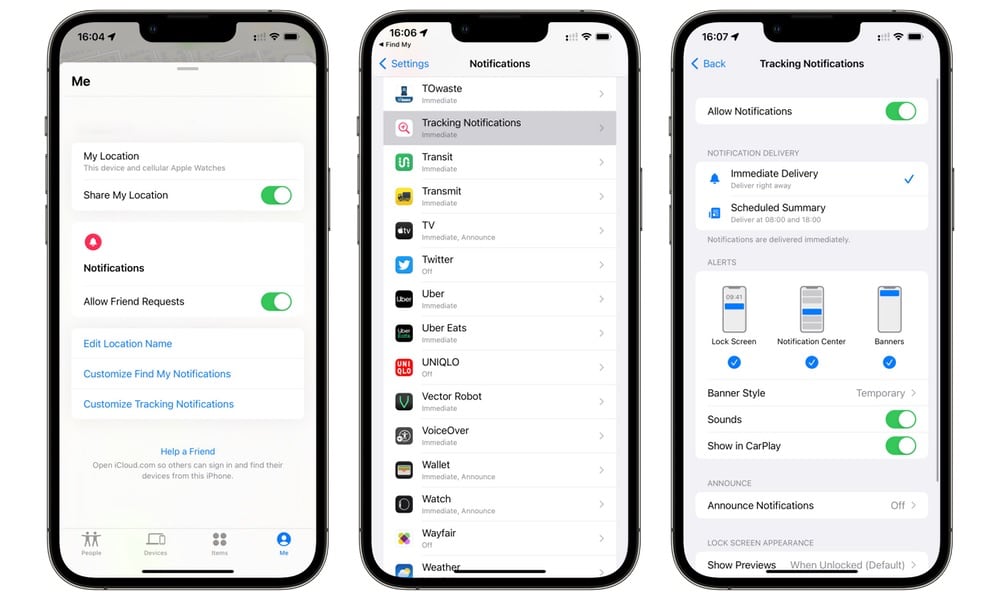 Find My Tracking Notifications iOS 15.4 beta 41