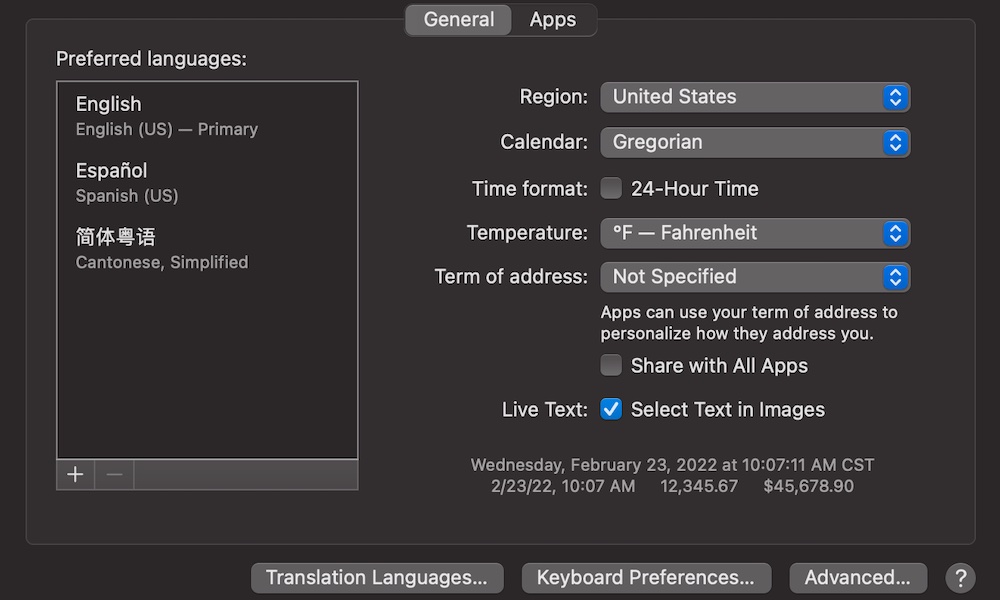 Disable Live Text on Mac