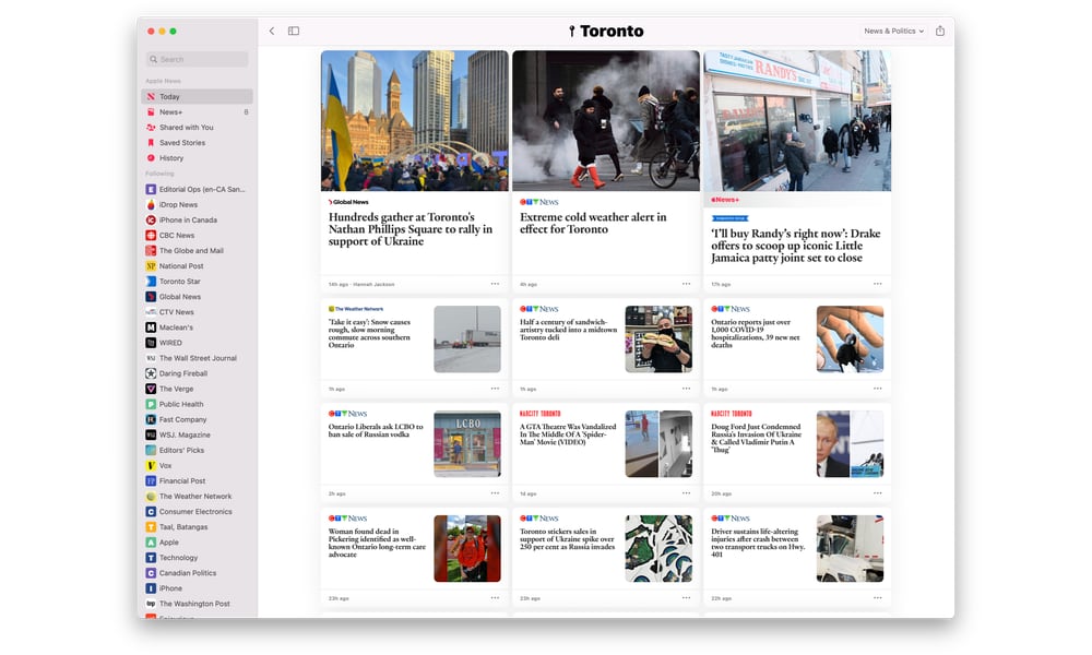 Apple News Mac Local Pages Toronto