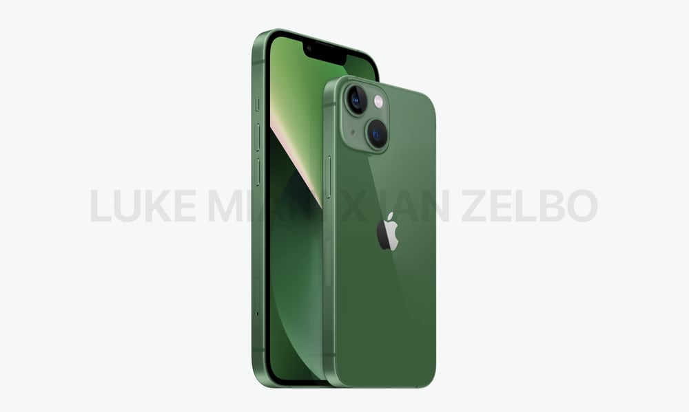 Green iPhone 13 render