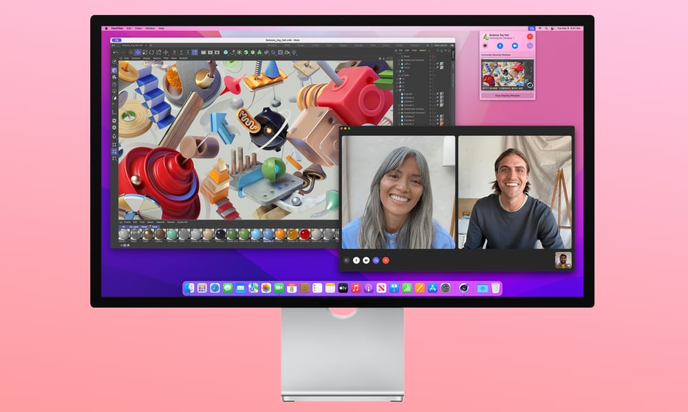 Apple Studio Display FaceTime SharePlay sharing