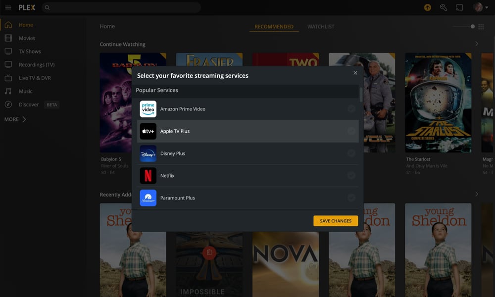 Plex Discovery beta select Streaming Services