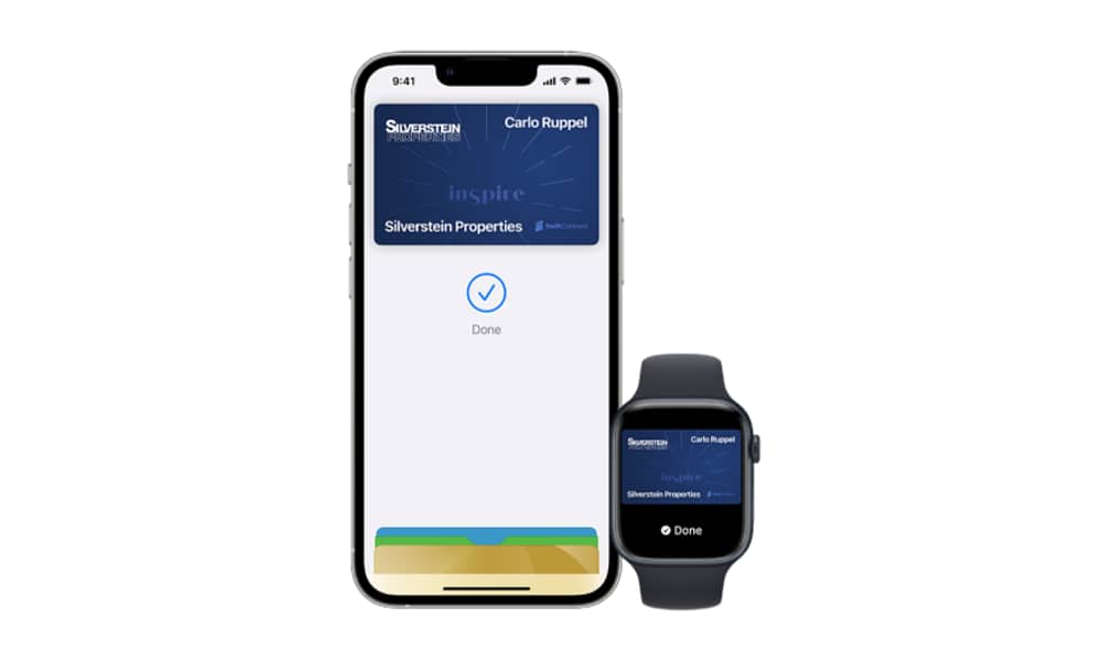 Silverstein World Trade Center Office Key on iPhone and Apple Watch