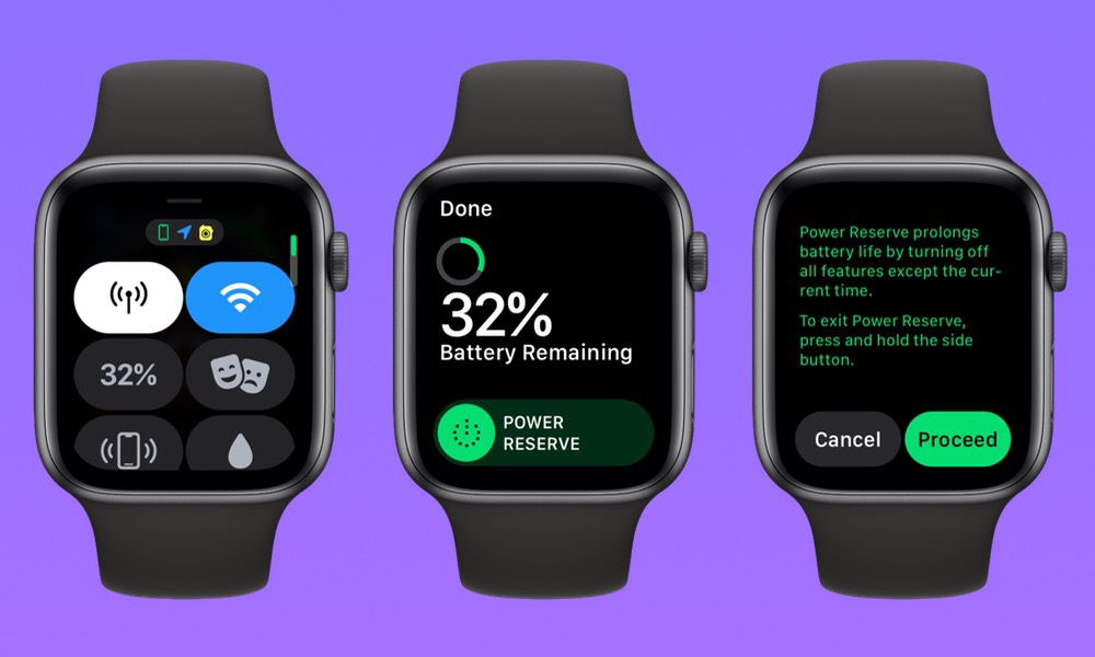 Apple Watch enable power reserve