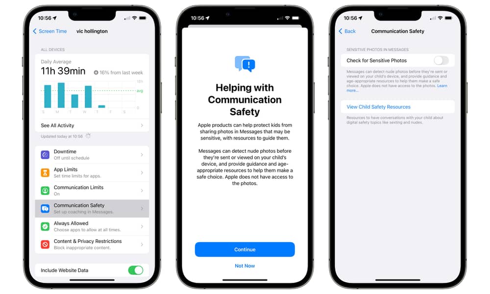 Communication Safety in Messages iOS 15.5