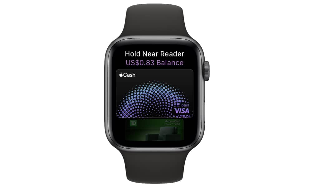 Apple Cash Visa on Apple Watch