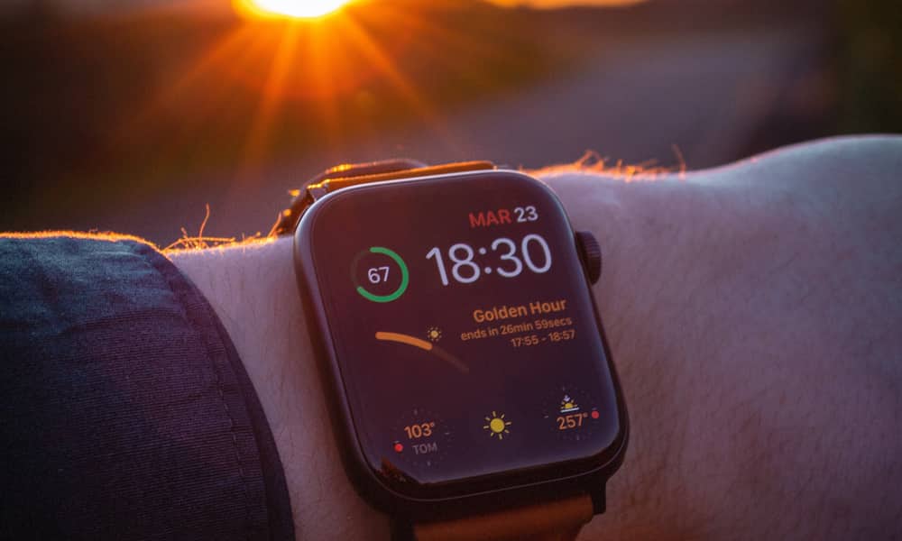 Apple Watch golden hour sunset