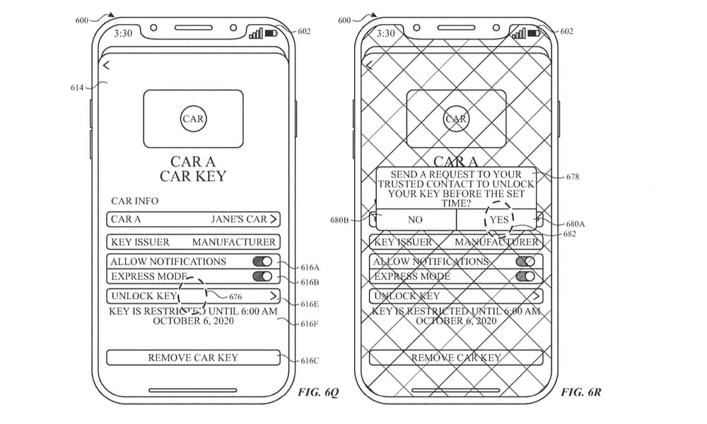 Apple patent Car Key trusted contact fig 6q 6r.jpg