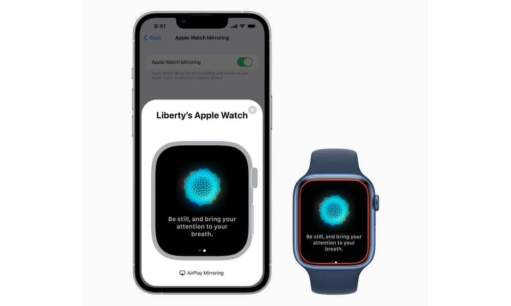 Apple Accessibility Features 2022 Apple Watch Mirroring
