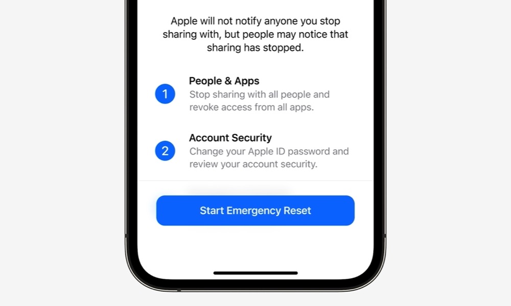 Safety Check iOS 16 2