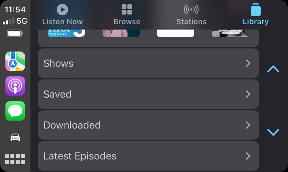 iOS 16 CarPlay Podcasts smart lists