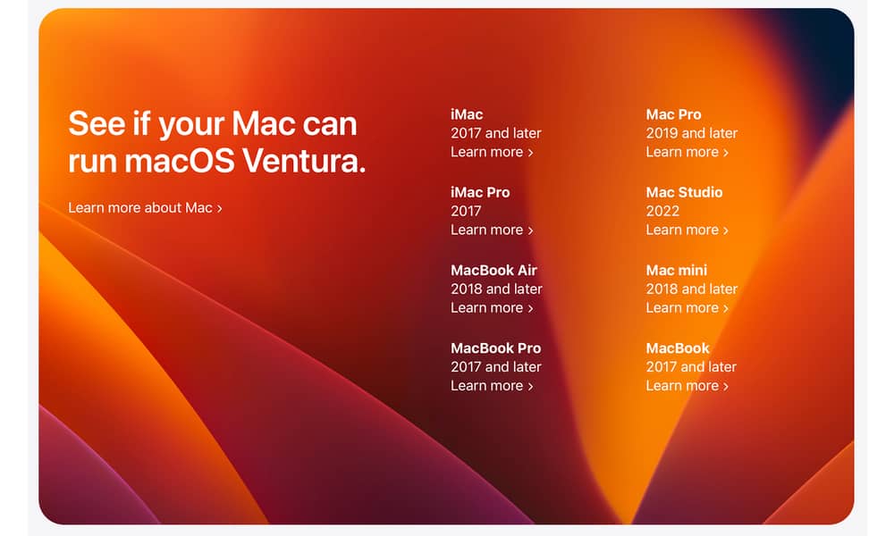 macOS 13 Ventura compatibility